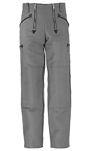 JOB Zunfthose 512142 aus Doppel-Pilot grau mit Kniepolstertaschen - Arbeitshosen mit strapazierfähigem Doppel-Pilot-Material und praktischen Kniepolstertaschen für optimalen Komfort und Schutz bei der Arbeit.