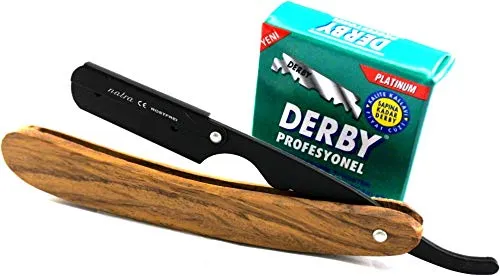 Holzrasiermesser NATRA Rasierer 100 Derby Klingen Rasur Herren Rasiermesser