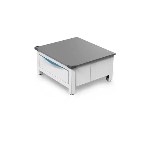 Meliconi Base Space Extra | Erhöhungsplattform für Waschmaschinen und Trockner - Haushaltshilfen, 2-in-1 Lösung mit 28 Liter Schublade und max. Tragkraft von 250 kg für mehr Komfort und einfache Reinigung.