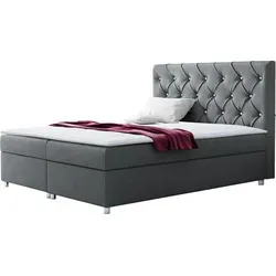 Produktbild MIRJAN24 Boxspringbett Paros mit Bettkästen, 200x200 cm, Grau