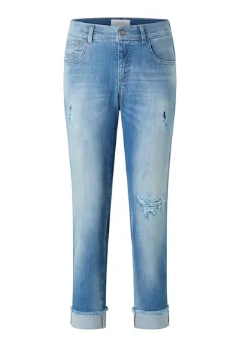 ANGELS 5-Pocket Jeans Darleen Crop TU Fringe - Damen-Jeanshosen mit stylischem Destroyed-Look und fransigem Saum, ideal für einen lässigen und modernen Auftritt.