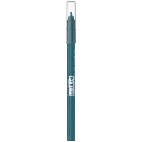 Maybelline New York Wasserfester Eyeliner mit wischfester, farbintensiver Gel-Textur, Tattoo Liner Gel Pencil, Nr. 814 Blue Disco (Blau), 1 Stück