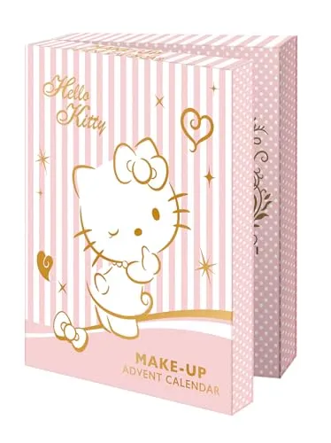 Hello Kitty Make-up Adventskalender - Spielzeug-Adventskalender mit 24 Beauty-Überraschungen, ideal für junge Beauty-Enthusiasten, die sich täglich über hochwertige Kosmetik freuen möchten.