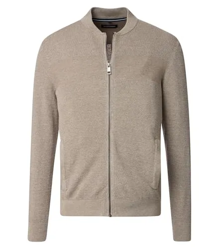 CASAMODA Strickjacke Uni – Vielseitig und Bequem - Hochwertige Strickjacke aus Baumwolle mit normaler Passform und Stehkragen. Ideal zum Kombinieren und für hohen Tragekomfort im Alltag.