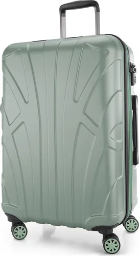 Suitline Hartschalen-Koffer mittelgroß – 66 cm Türkis - Koffer Größe M, ideal für Kurzurlaube und Citytrips. Mit erweiterbarem Packvolumen und TSA-Zahlenschloss für maximale Sicherheit. Robust und leichtgängig dank 4 stabilen Doppelrollen.