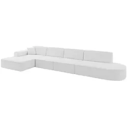 Altdecor Ecksofa, Weiß, Textil, 5-Sitzer, 412x165 cm, Wohnzimmer, Sofas & Couches, Wohnlandschaften, Ecksofas