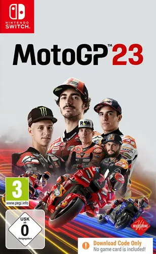 MotoGP 23 (Code in a Box) für Nintendo Switch - Rennspiel mit packenden Duellen in der Königsklasse, neuem dynamischen Wettersystem und personalisierbarem Grafikeditor für ein unvergleichliches Spielerlebnis.