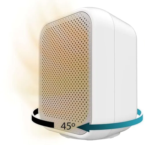 Cecotec Keramik-Tischheizlüfter ReadyWarm 1500 Max - Elektroheizkörper mit 1500 W und Ceramic Technology für gleichmäßige Wärmeverteilung in Räumen bis 15 m². Mit regelbarem Thermostat, 3 Betriebsmodi und Sicherheitsfunktionen für sorgenfreies Heizen.