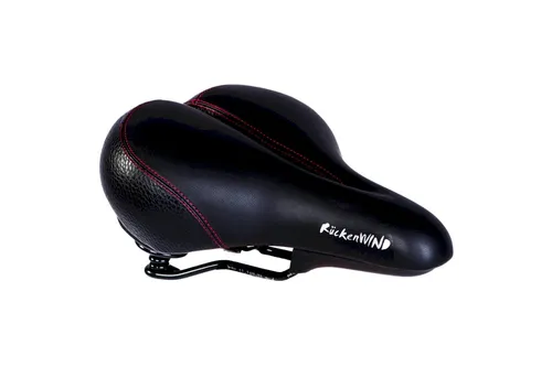 City Sattel Rückenwind City schwarz - Komfort für jede Fahrt - Fahrradsättel mit optimaler Polsterung für angenehmes Fahren in der Stadt, Maße: 265 x 210 mm.