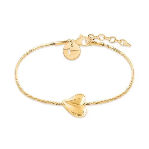 Produktbild Tamaris Schmuck für Damen aus Edelstahl, Armband mit organischem Herzmotiv für Valentinstag, Stilvoll und Elegante Geschenkidee - Gold