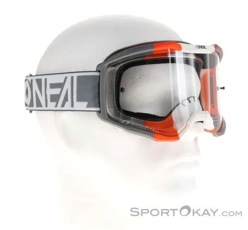 O'Neal B-10 Goggle - Klare Sportbrille in Weiß, Einheitsgröße - Sportbrillen mit optimaler Sicht und Komfort, ideal für Motocross und Outdoor-Aktivitäten.
