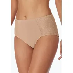 Schiesser Damen Midi Spitze-Air Slip, Maple_181132, 42 - Funktionsunterwäsche; modisch hoher Bund mit transparenten Spitzen-Einsätzen, aus nachhaltigem Material mit Recyclinganteil für ein angenehmes Tragegefühl.