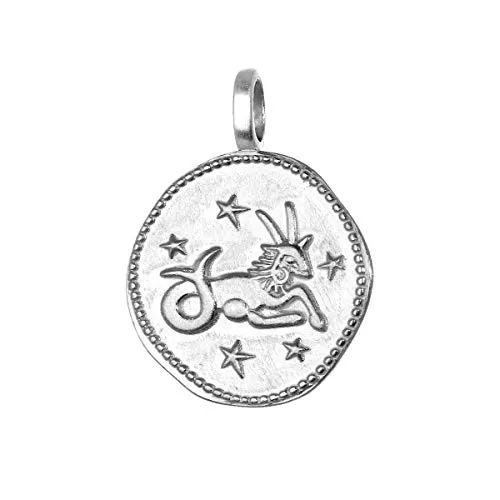 NKlaus Steinbock Sternzeichen 925 Sterlingsilber 16mm Kettenanhänger Horoskop Zodiak 1675