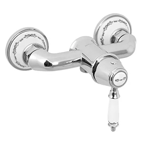 Welfenstein Retro Duscharmatur DA-NX Nostalgie Aufputz Messing verchromt Keramik