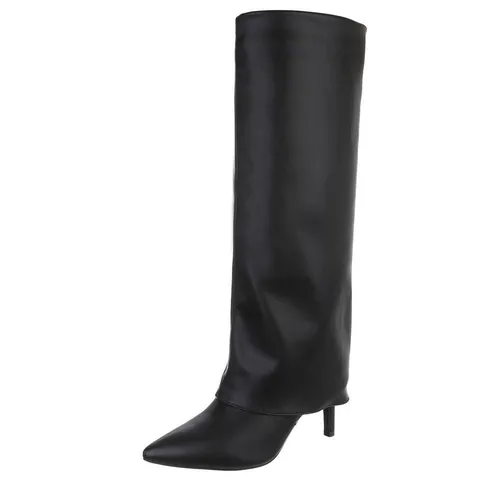 Ital-Design Modischer Damenstiefel mit spitzer Zehenform und Absatz - Eleganter Damenstiefel mit spitzem Design und hohem Absatz. Ideal für modische Anlässe und den Alltag, bietet dieser Stiefel sowohl Stil als auch Komfort. Perfekt kombinierbar mit verschiedenen Outfits.