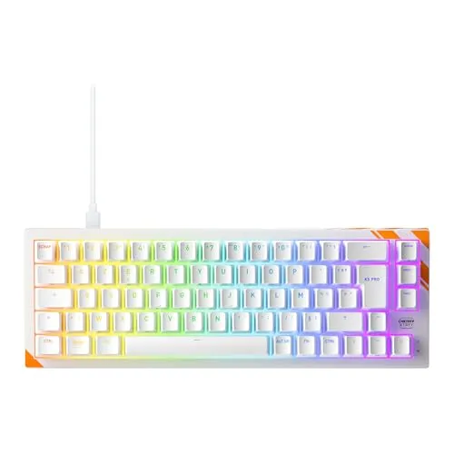 Cherry XTRFY K5 Pro TMR Compact Gaming-Tastatur, kabelgebunden, FR-Layout (AZERTY) - Kompakte Gaming-Tastatur mit 8000 Hz Abfragefrequenz und Hot-Swap-fähigen MK Crystal Switches. Für präzises Gaming und individuelle Anpassung durch die CHERRY MagCrate Software.