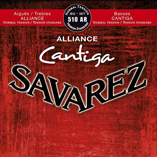 Savarez Saiten für Klassikgitarre Alliance Cantiga Satz, Normal Tension, rot, 510AR