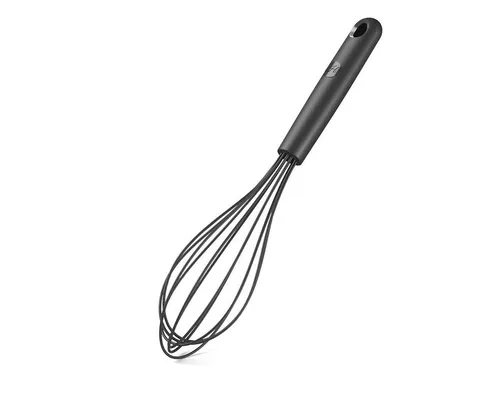 Hoffmann Germany Schneebesen Küchenhelfer Silikon Edelstahl 29 cm anthrazit – BPA-frei, Edelstahlkern, kratzerfrei, 200°C, spülmaschinenfest