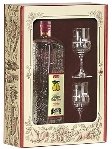 Elztalbrennerei Georg Weis WILLIAMS CHRIST BIRNENBRAND in GP mit 2 Gläsern