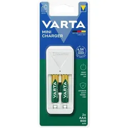 VARTA Mini Charger Ladegerät mit 2 AAA Akkus von VARTA