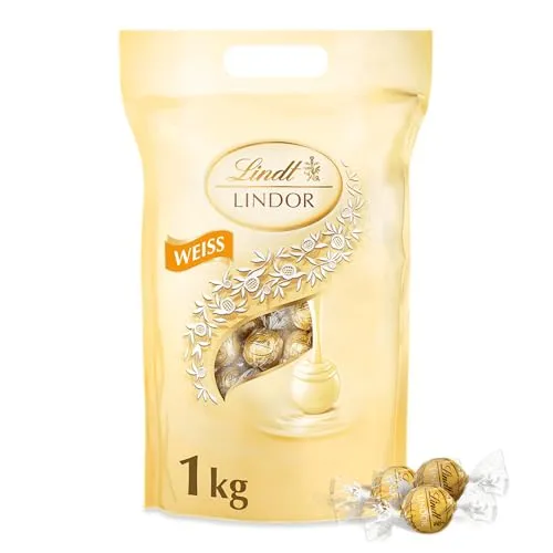 Produktbild Lindt Lindor Kugeln weiß XXL 1 kg Beutel