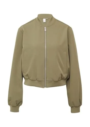 QS Blouson mit Rippbündchen, green - Funktionsjacke in Größe XXL, elastisches Material für optimalen Tragekomfort und lässigen Style, ideal für Freizeit und Alltag.