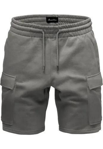 Amaci&Sons Cargoshorts CLERMONT Cargoshorts Herren Bermuda Sweat Cargo Short Hose Regular Fit