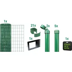Alberts Fix-Clip Pro Gartenzaun 81 cm - Komplettset zum Einbetonieren - Gartenzäune: Innovativer Zaun mit Clipmontage ohne Werkzeug, ideal für jedes Gelände – zuverlässig und erschwinglich.