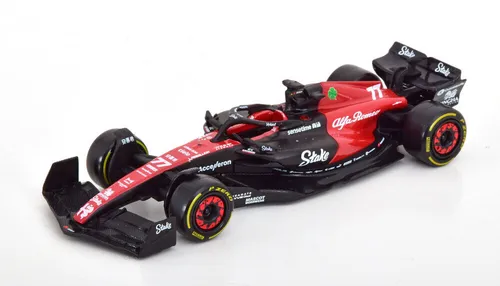 Bburago 18-38085B Modellauto - Alfa Romeo C43 1:43, detailgetreu in Rot, ideal für Sammler und F1-Fans