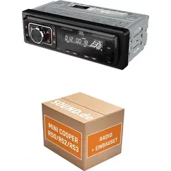 JBL Celebrity 150 Autoradio Einbaupaket für Mini Cooper - Komplettset für den Austausch des Radios in Ihrem Mini Cooper R50/R52/R53 (2001-2006). Inklusive JBL Celebrity 150, Antennenadapter und Lenkradinterface für eine einfache Installation ohne Schneiden oder Löten.