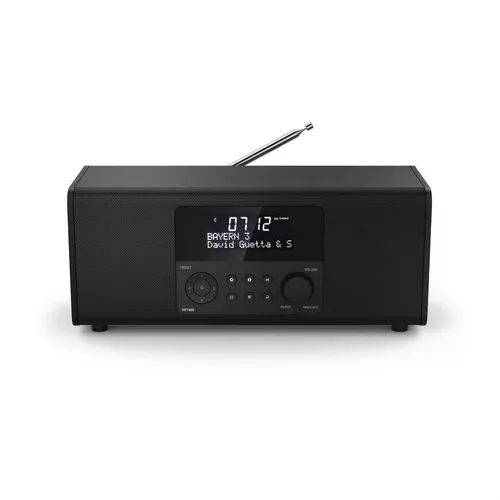Hama Digitalradio DR1400 - DAB/DAB+/FM Radio-Wecker mit 2 Alarmzeiten, Snooze und 30 Favoritenspeicher für perfekten Klang und Komfort