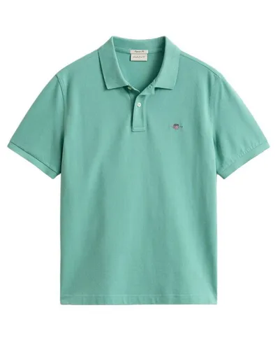 Gant Langarmshirt 2004093 Herren Gestreiftes Heavy Rugger Shirt - Hochwertiges Poloshirt mit Chambray-Kragen und GANT-Schildstickerei. Der feine Baumwoll-Piqué sorgt für hohen Tragekomfort. Ideal für lässige Anlässe und stilvolles Auftreten.