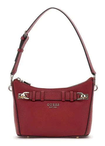 GUESS Gregoria Top Zip Shoulder Bag Umhängetasche Rot - Moderne Umhängetasche für Damen in elegantem Rot, aus strapazierfähigem Polyurethan. Ideal für den Alltag mit verstellbarem Schultergurt und praktischem Reißverschluss.