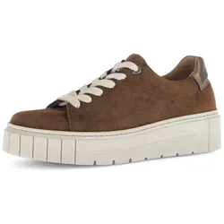 Gabor Sneaker braun 40,5 EU (7 UK) - Stylische Sneaker aus braunem Wildleder mit herausnehmbarer Einlegesohle für optimalen Komfort. Ideal für modebewusste Damen, die Wert auf Qualität und Bequemlichkeit legen.