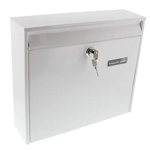 BURG WÄCHTER POTSDAM Briefkasten - Hochwertig und Modern - Eleganter weißer Briefkasten für stilvolle Eingänge, robust und wetterfest – perfekt für Ihr Zuhause.