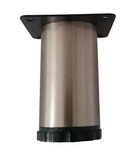 Produktbild Möbelfuß 6 cm höhenverstellbar Möbelbein Ø 42 mm edelstahloptik Sockelfuß *526