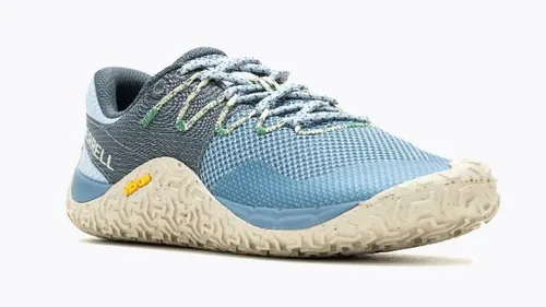 Merrell Trail Glove 7 2024 Damen Laufschuh in Blau/Slate - Laufschuhe mit minimalistischer Konstruktion, Vibram EcoStep-Sohle für optimalen Halt und 100% recyceltem Material für umweltbewusste Läufer.