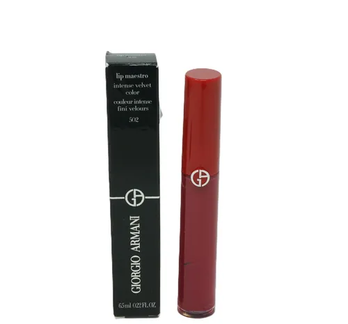Armani Lip Maestro Liquid Lipstick 502 - Langanhaltend und hochpigmentiert - Lippenstift in Farbton 502, samtig-mattes Finish und langanhaltende Farbe ohne Austrocknen. Ideal für elegante Frauen, die Komfort und Intensität suchen.