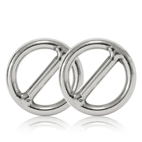 O - Ring mit Steg aus Stahl, 2er Set, DIY Hunde-Leine/Hunde-Halsband