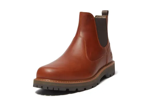 Timberland Britton Roadmid Chelsea Boot Herren Gr. 43,5 - Wanderschuhe für Herren mit hochwertigem Leder-Obermaterial und leicht profilierten Gummisohlen für besseren Halt. Ideal für sportliche Freizeit-Outfits und komfortabel dank TimberCush Komfortsystem.
