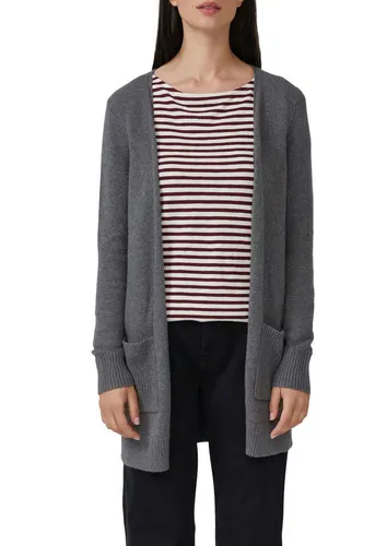 s.Oliver Strickjacke für Damen, Gr. 44, Dunkelgrau Melange - Modische Strickjacke für Damen in Dunkelgrau Melange mit aufgesetzten Taschen. Ideal für gemütliche Tage dank atmungsaktivem und elastischem Material.
