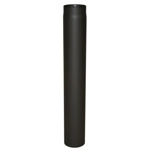 Kamino-Flam 331820 Ofenrohr schwarz - Ofenrohr aus Stahl mit hitzebeständiger Senotherm-Beschichtung, ideal für sichere Ableitung von Verbrennungsgasen, geprüft nach Norm EN 1856-2.