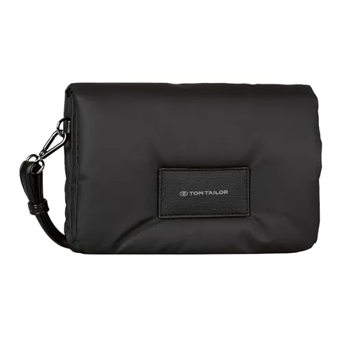 TOM TAILOR Patti Damen Überschlagtasche - Klein & Schwarz - Umhängetasche mit 2 Magnetverschlüssen und viel Stauraum. Flexibler Tragekomfort durch abnehmbaren Schulterriemen, wasserabweisendes Material für trendigen Stil.