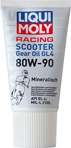 LIQUI MOLY Motorbike Gear Oil (GL4) 80W-90 Scooter | 150 ml | Motorrad Getriebeöl | Art.-Nr.: 1680, Silber