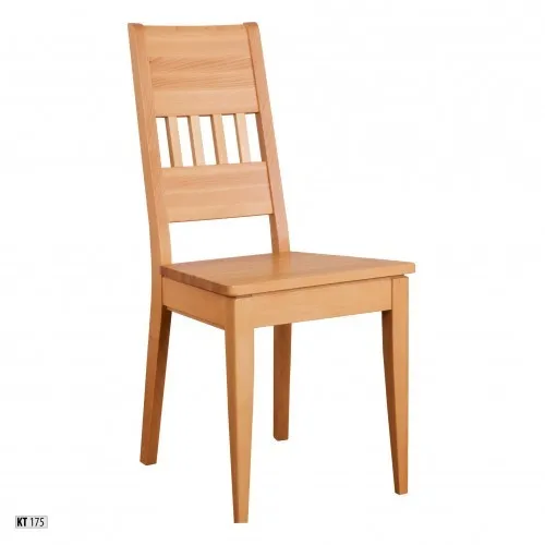 Eleganter Lehnstuhl aus massivem Holz mit Textilbezug