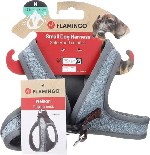 Flamingo Hund Geschirr Step&Go Nelson Blau M 35cm 42cm von Flamingo