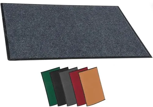 CLP Fußmatte für innen und außen I rutschfeste Türmatte I Schmutzfangmatte für Eingang, Farbe:dunkelgrau, Größe:40x60 cm