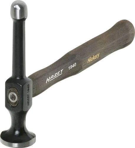Hazet 1940 Ausbeulhammer 492g - Made in Germany - Hämmer mit HICKORY-Stiel, ideal für präzises Ausbeulen und Formen von Metall. Robuste Bauweise für langlebige Nutzung.