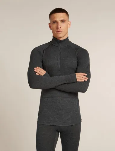 Icebreaker Herren Merino 260 ZoneKnit Half Zip Longsleeve XL grau - Bequeme Unterwäsche aus hochwertiger Merinowolle, ideal für kalte Tage. Der halblange Reißverschluss sorgt für zusätzliche Belüftung.