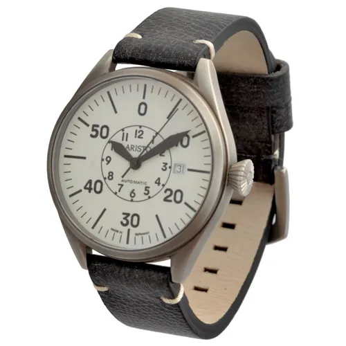 ARISTO 7H149L Flieger Automatikuhr Luminor Herren Swiss Vintage Lederband 5ATM